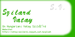 szilard vatay business card